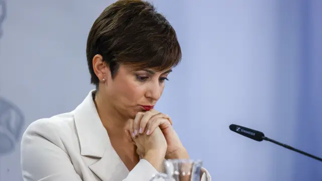 Isabel Rodríguez en la rueda de prensa tras el Consejo de Ministros.