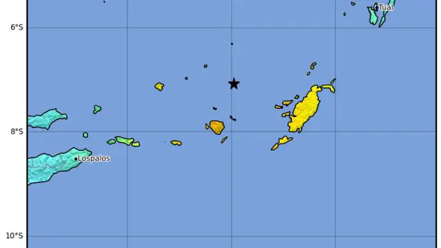 7.6-magnitude earthquake in the Banda Sea, off the coast of Indonesia and East Timor