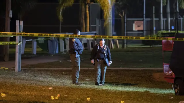 Ocho personas heridas en Fort Pierce, Florida, Estados Unidos. USA CRIME SHOOTING