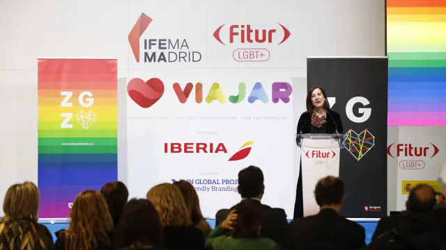 Sara Fernández presenta en Fitur la oferta turística de Zaragoza.