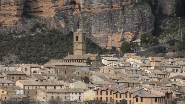 Vista de Agüero (Huesca).