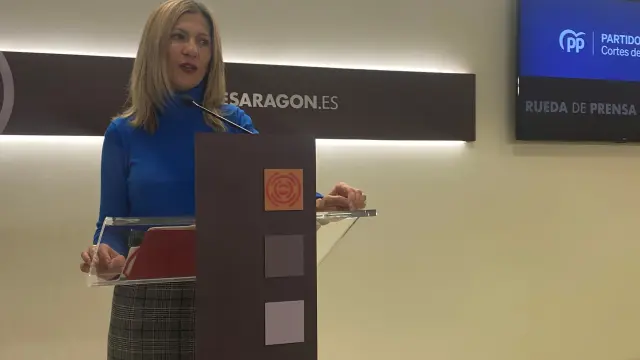 La diputada Mar Vaquero, portavoz del Grupo Popular de las Cortes de Aragón