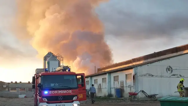 Incendio de una granja de Ilche.