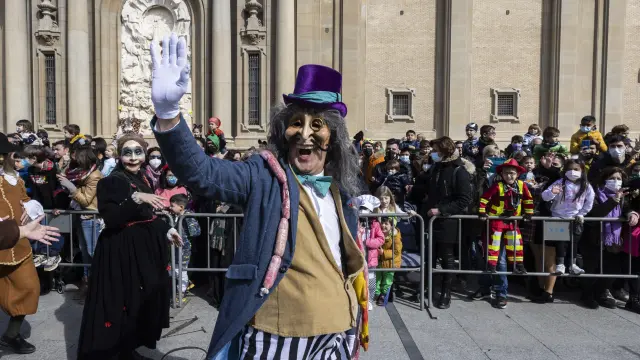 El Conde Salchichón en el carnaval infantil de Zaragoza 2022.