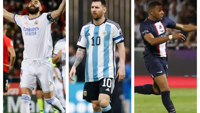 Leo Messi, Karim Benzema y Kylian Mbappé, finalistas al premio 'The Best'