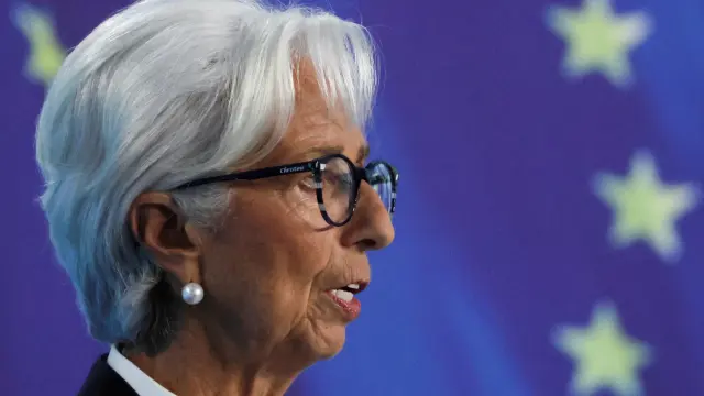FILE PHOTO: ECB's Lagarde attends a news conference following the monetary policy meeting in Frankfurt