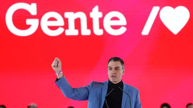 El secretario general del PSOE y presidente del Gobierno, Pedro Sánchez, durante su participación en un acto sobre feminismo con motivo del Día Internacional de la Mujer