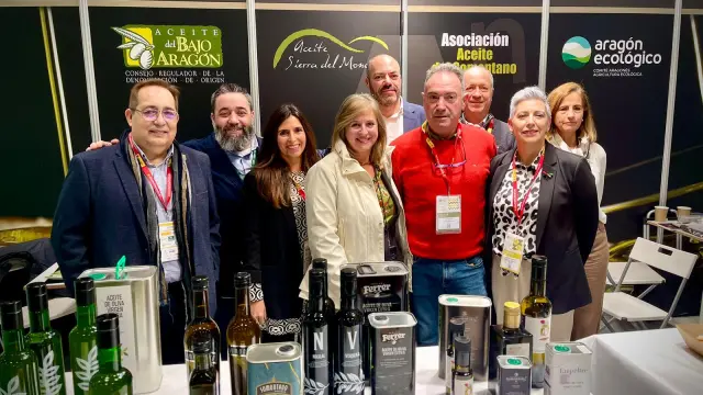 Delegación aragonesa en la World Olive Oil Exhibition.