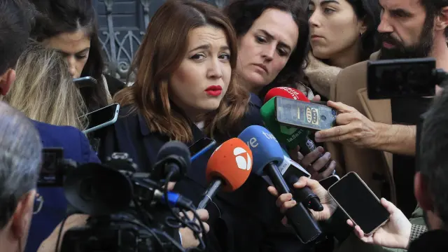 Declaraciones a la prensa de la secretaria de Estado de Igualdad, Ángela Rodríguez
