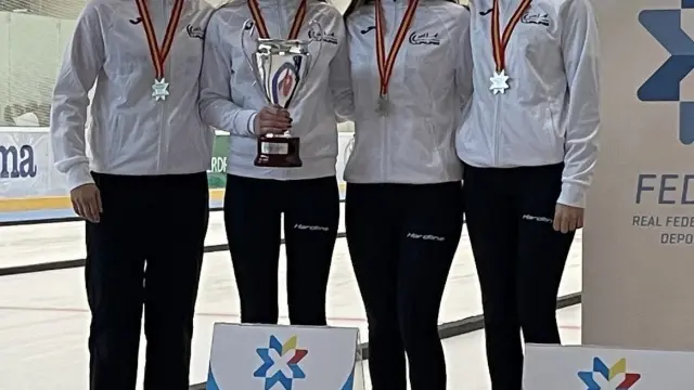 El CH del Pirineo, subcampeón de España de curling.