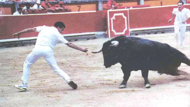 Pedro Marín Lamana y Eugenio Constanza en un concurso en 1991