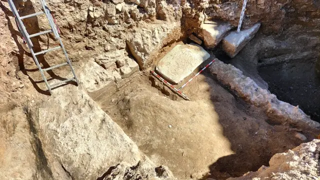 Cata arqueológica donde han aparecido los restos.