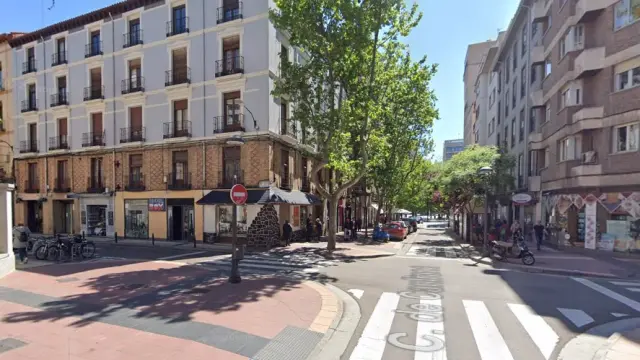Calle Bilbao con calle Canfranc en Zaragoza
