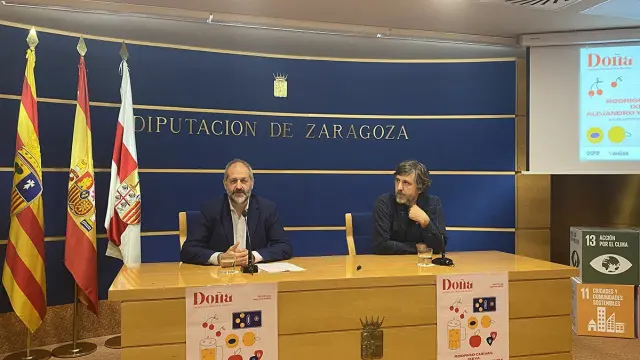 Presentación del festival Doña, en la sala de prensa de la DPZ.