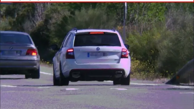 Imagen del coche denunciado por circular a 199 km/h en una vía limitada a 90 km/h en La Fatarella (Tarragona)