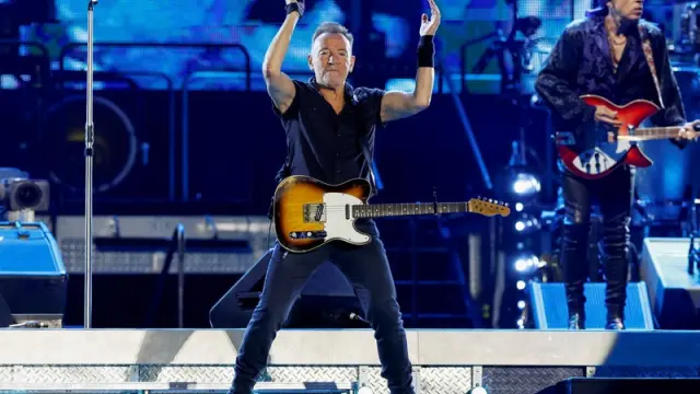 Bruce Springsteen durante su concierto del día 28 de abril de 2023 en Barcelona