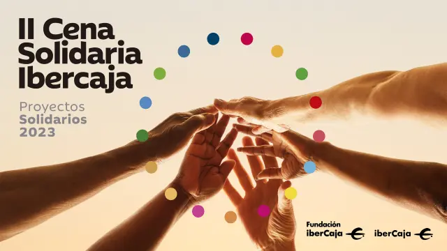 Imagen del cartel de la II Cena Solidaria Ibercaja.
