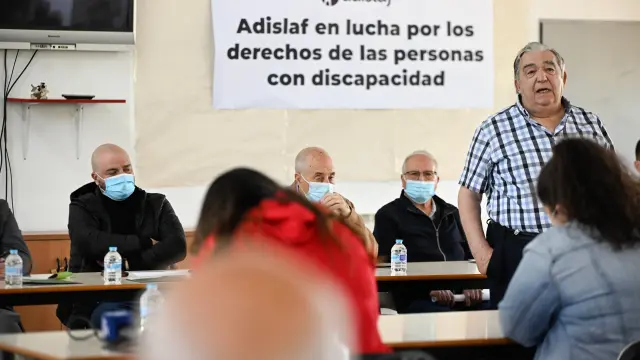 El presidente de Adislaf, José María Lopez, hoy en la rueda de presna para anunciar que empieza la huelga de hambre.