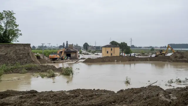 Inundaciones en Emilia Romaña, Italia.
