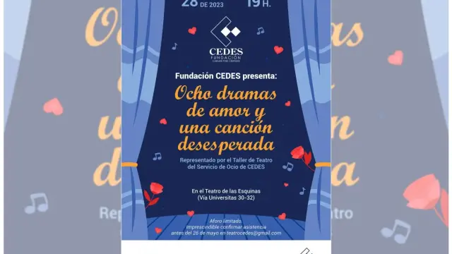 Cartel de la nueva obra del Taller de Teatro de Fundación CEDES.