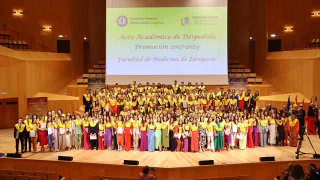 Graduación de la promoción de Medicina 2017-2023 de la Universidad de Zaragoza.
