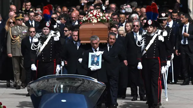 Imágenes del funeral de Silvio Berlusconi en Milán.