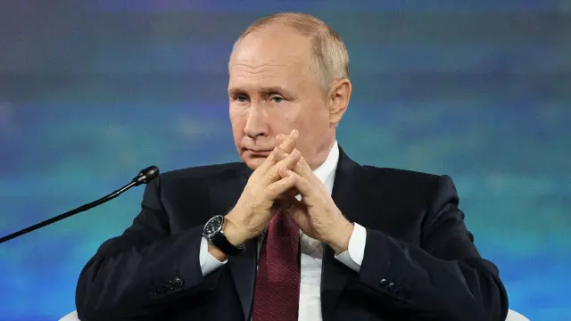 Vladimir Putin, presidente ruso, en el Foro Económico Internacional de San Petersburgo.