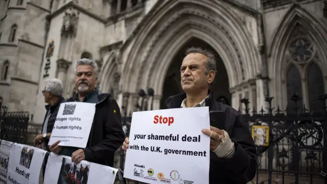 Activistas a favor de los derechos humanos ante la corte británica
