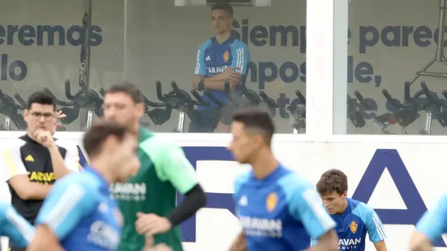 Primer entrenamiento de Bakis con el Real Zaragoza.