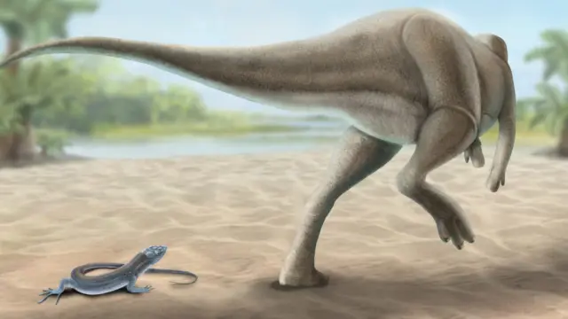 Recreación de un Calvarius rapidus, uno de los últimos dinosaurios en extinguirse.
