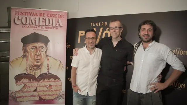 Los directores aragoneses Germán Roda, Miguel Ángel Lamata y Álex Rodrigo.