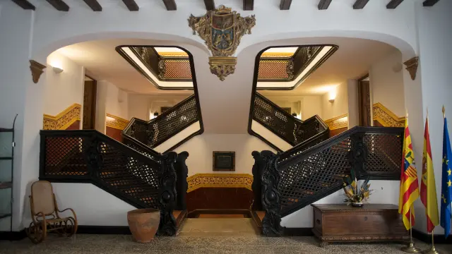 El espectacular diseño de la escalera del palacio Matutano-Daudén.