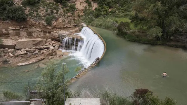 Salto de Bierge, azud del río Alcanadre