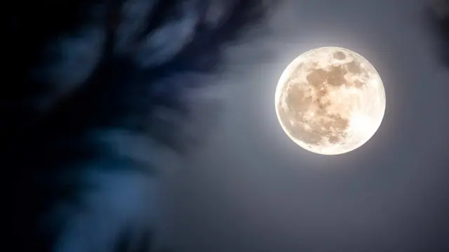 Vista de una luna llena