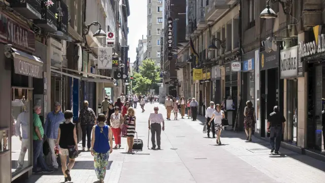 Calle Cinco de Marzo en Zaragoza.