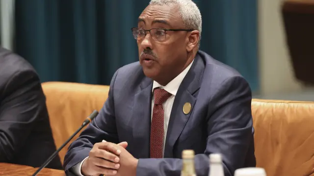 FILE - Ethiopian Deputy Prime Minister and Foreign Minister Demeke Mekonnen attends a meeting with U.S. Secretary of State Antony Blinken in Riyadh, Saudi Arabia on June 8, 2023. Violent unrest is escalating in Ethiopia’s Amhara region as federal security forces clash with a local ethnic militia, leading the deputy prime minister in an unusually outspoken statement to call the situation “increasingly grave.” (Ahmed Yosri/Pool Photo via AP, File)