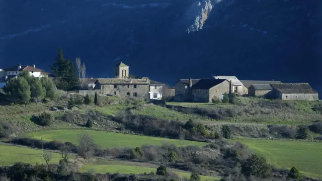Vista de Triste, pueblo de Huesca