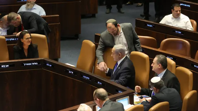 Una sesión del parlamento israelí.