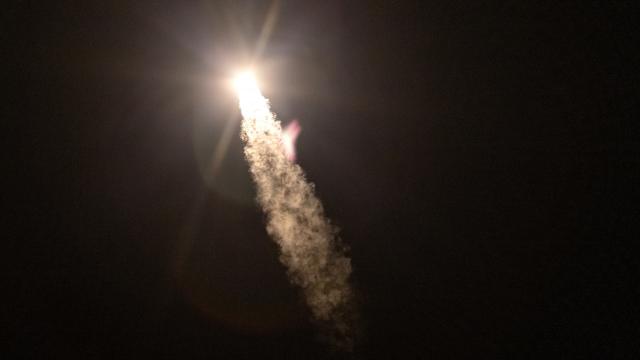 La misión SpaceX Crew-7 se eleva en un cohete Falcon 9 desde el complejo de lanzamiento 39A en el Centro Espacial Kennedy, Florida
