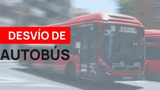 Desvíos del autobús urbano en Zaragoza