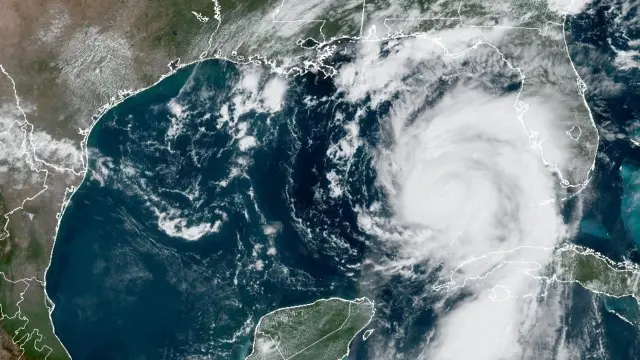 Localización de la tormenta tropical Idalia en el Golfo de México.