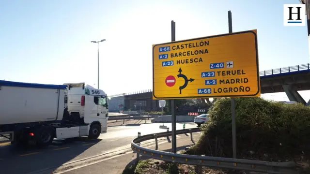 Este lunes comienzan los trabajos en la entrada y salida de Zaragoza por la carretera de Castellón, que buscan evitar los atascos que se generan a diario en la glorieta de incorporación a la Z-40.