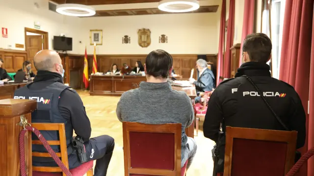 Un momento del juicio contra 'El Rambo de Requena', celebrado en marzo de 2022 en la Audiencia Provincial de Teruel.