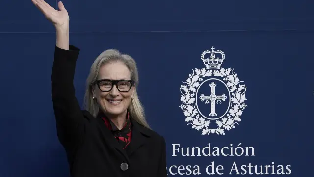 La actriz estadounidense Meryl Streep, Premio Princesa de Asturias de las Artes 2023, mantiene este miércoles en Oviedo varios encuentros con profesorado, alumnado y público.