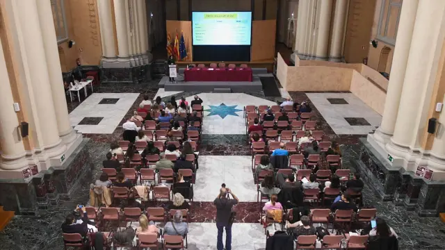 Una de las sesiones de la sexta jornada sobre Juego Responsable en Aragón celebrada en la Sala de la Corona del Pignatelli