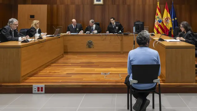 El acusado, durante el juicio celebrado este vieres en la Audiencia Provincial de Zaragoza.