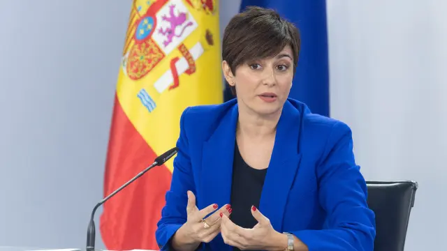 La ministra Portavoz en funciones, Isabel Rodríguez, durante una rueda de prensa posterior a la reunión del Consejo de Ministros