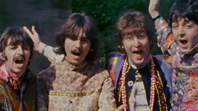 Fotograma de el vídeo colgado por los Beatles en Youtube