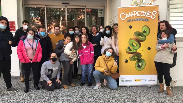 Con usuarios de Fundación Down Zaragoza.