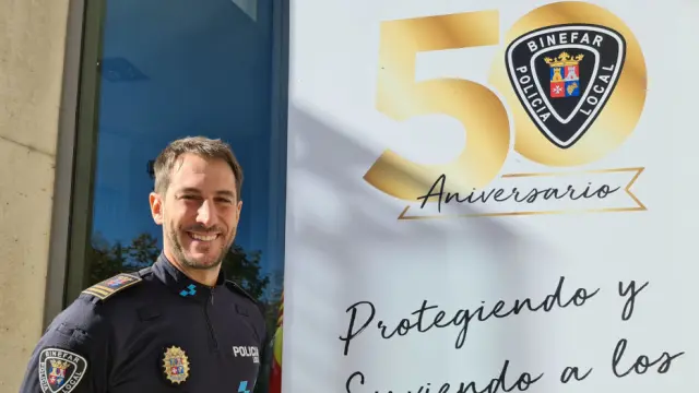 Ignacio Pardos, Subinspector-Jefe de la Policía Local de Binéfar.